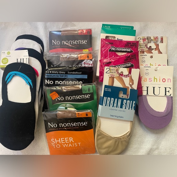 New Pantyhose, sneaker liners, sandals socks, knee highs. - Picture 1 of 3